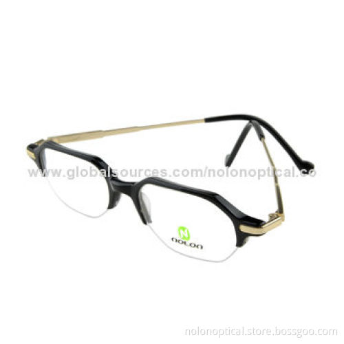 Fashion acetate retro eyeglass frames, logo can be printed